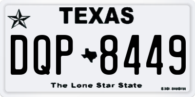 TX license plate DQP8449