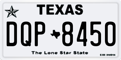 TX license plate DQP8450