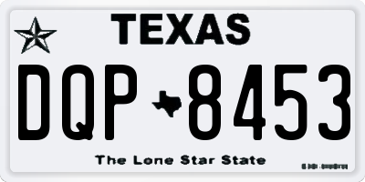 TX license plate DQP8453