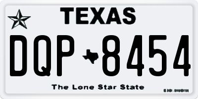 TX license plate DQP8454