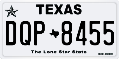 TX license plate DQP8455