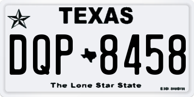 TX license plate DQP8458