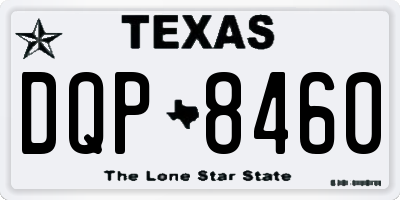 TX license plate DQP8460