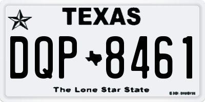 TX license plate DQP8461