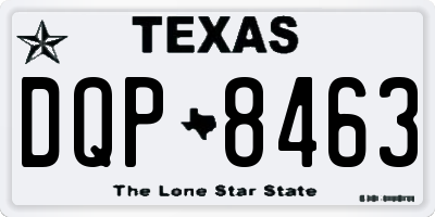 TX license plate DQP8463