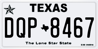 TX license plate DQP8467