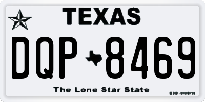 TX license plate DQP8469