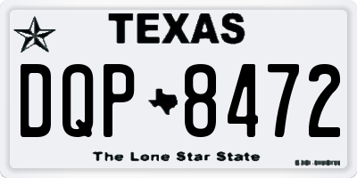 TX license plate DQP8472