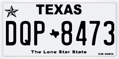 TX license plate DQP8473