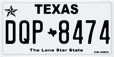 TX license plate DQP8474