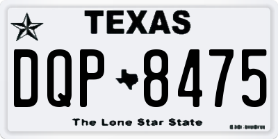 TX license plate DQP8475