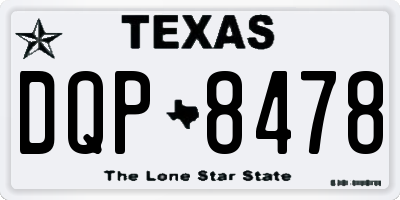 TX license plate DQP8478
