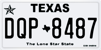 TX license plate DQP8487