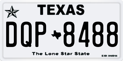 TX license plate DQP8488