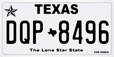 TX license plate DQP8496