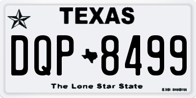 TX license plate DQP8499