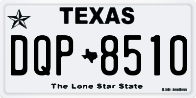 TX license plate DQP8510