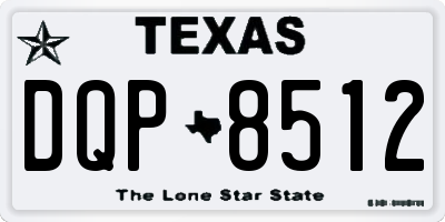 TX license plate DQP8512