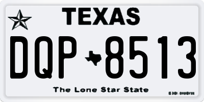 TX license plate DQP8513