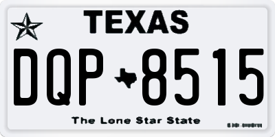 TX license plate DQP8515