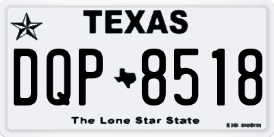 TX license plate DQP8518