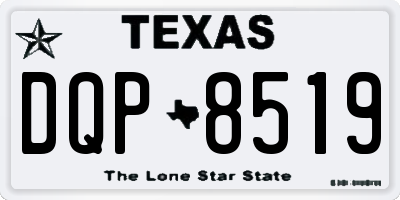 TX license plate DQP8519