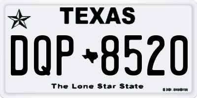 TX license plate DQP8520