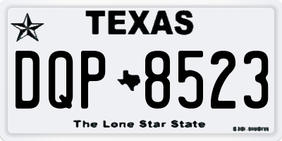TX license plate DQP8523