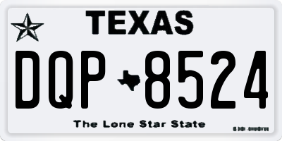 TX license plate DQP8524