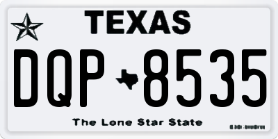TX license plate DQP8535