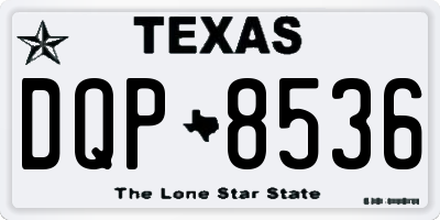 TX license plate DQP8536