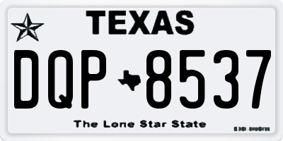 TX license plate DQP8537