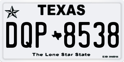 TX license plate DQP8538