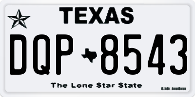 TX license plate DQP8543