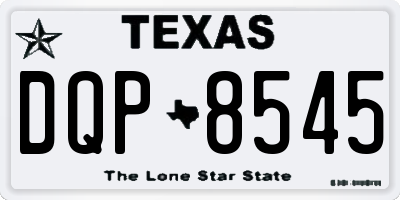 TX license plate DQP8545
