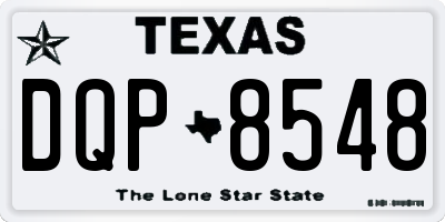 TX license plate DQP8548