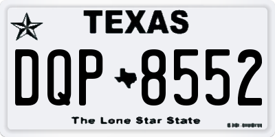 TX license plate DQP8552