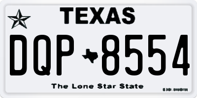 TX license plate DQP8554