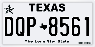TX license plate DQP8561