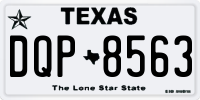 TX license plate DQP8563