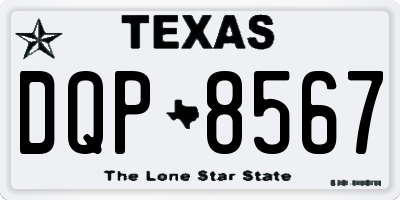 TX license plate DQP8567