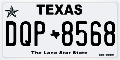 TX license plate DQP8568