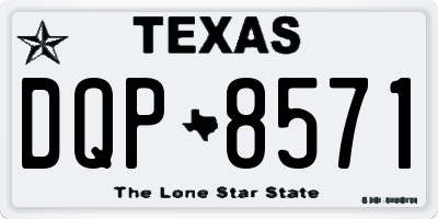 TX license plate DQP8571