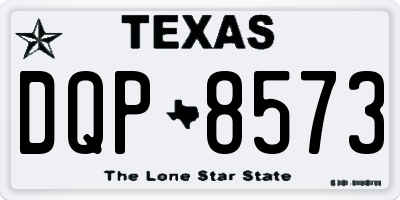 TX license plate DQP8573