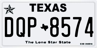 TX license plate DQP8574