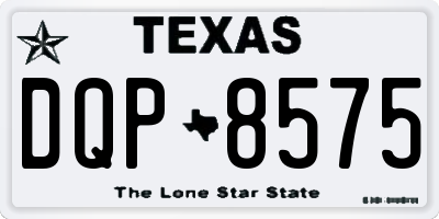 TX license plate DQP8575