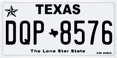 TX license plate DQP8576