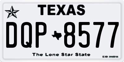 TX license plate DQP8577