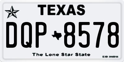 TX license plate DQP8578
