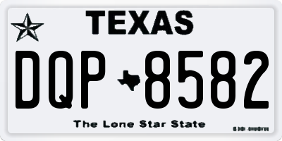 TX license plate DQP8582